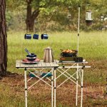 Ozark Trail Folding Camp Kitchen Table,41 in. x 18 in. with Adjustable Stove Platform