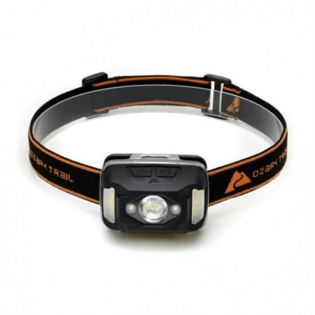 Ozark Trail 600 Lumen LED Wide View Headlamp with Hybid Power (Alkaline and Rechargeable Batteries)