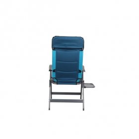 Ozark Trail Camping 5 Positions Chair with Side Table,Blue and Black,Adult