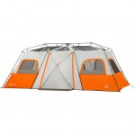 Ozark Trail 12 Person Instant Cabin Tent with Integrated LED Lights,3 Rooms