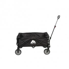 Ozark Trail Folding Multipurpose Camp Wagon Cart,Black