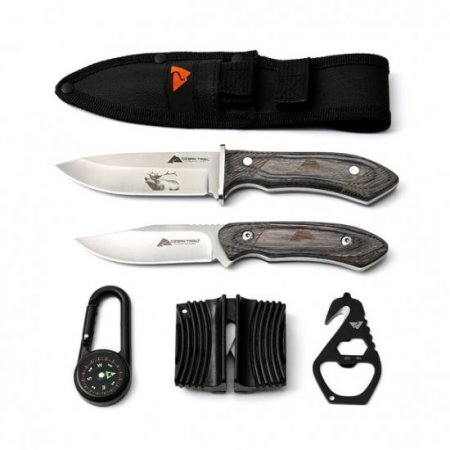 Ozark Trail 8" Fixed Knife Set,Stainless Steel