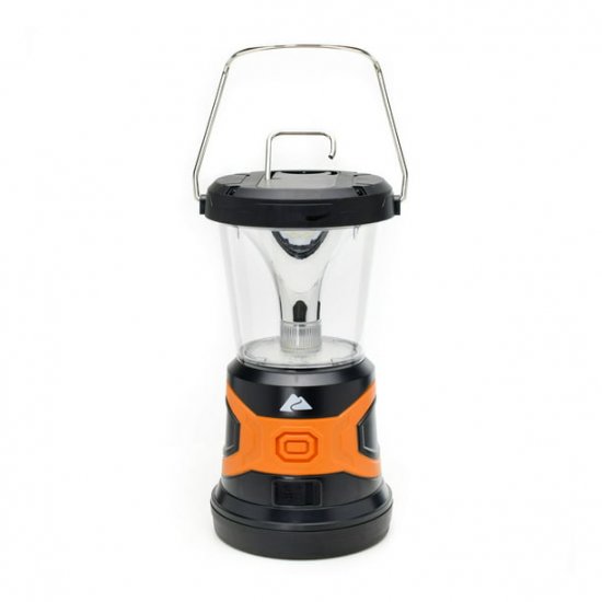 Ozark Trail 1500 Lumens LED Hybrid Power Lantern with Rechargeable Battery and Power Cord,Black