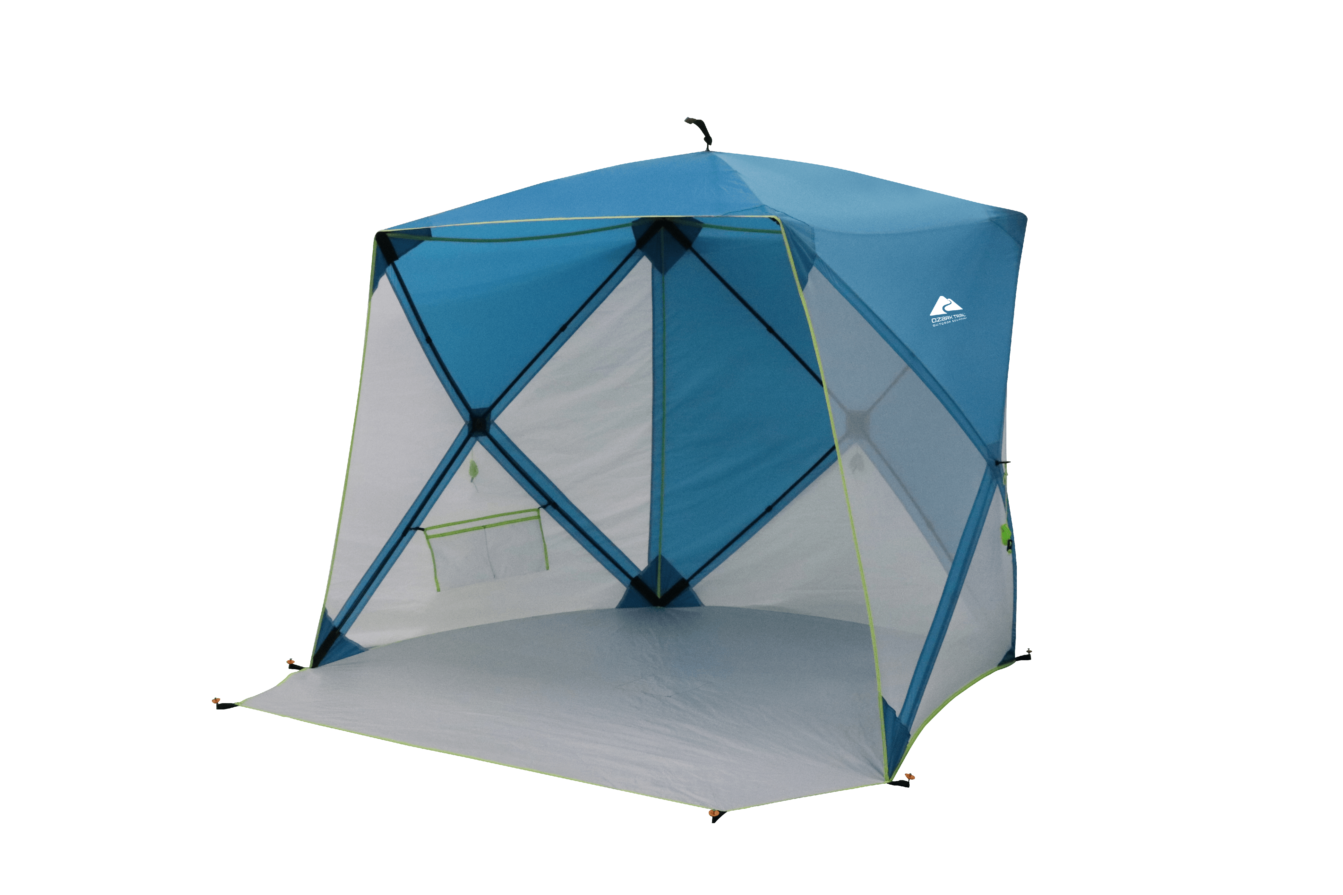 Ozark Trail 6.8 ft x 5.9 ft Pop-up Beach Shelter,Blue